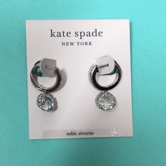 Kate Spade ♠️ Crystal hoop earrings - Picture 3 of 4